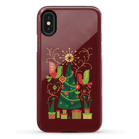 Vintage Christmas Tree Decorating Phone Case
